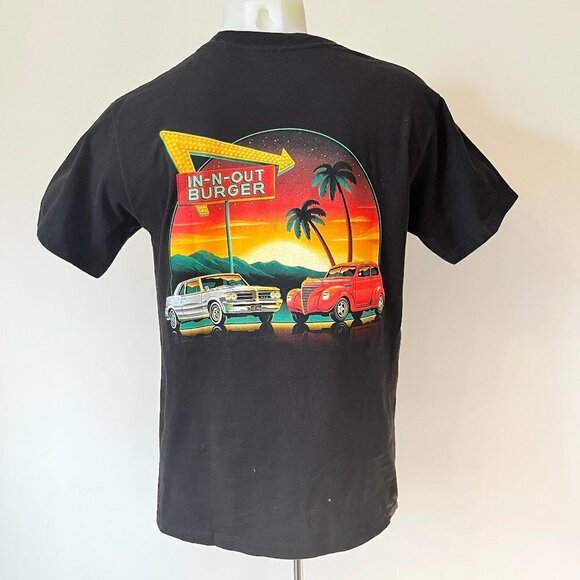 IN-N-OUT BURGER Arizona 2021 A Fresh New Year Black Collector T-Shirt Youth Sz S - Picture 1 of 10